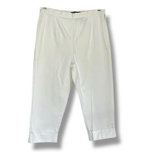 Bill Blass Jeans White Capri Stretch Cropped Preppy Pants Coastal Summer Size 12